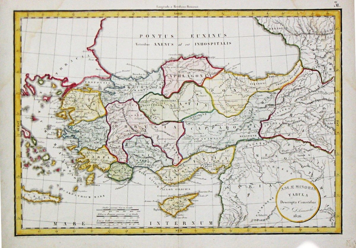карта Турции старые