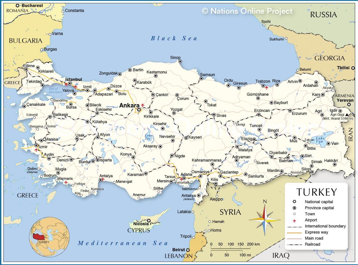 Турция страна карте соседних стран