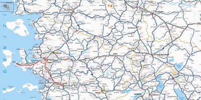 Карта Западной Турции