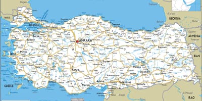 Карта Турции дорог