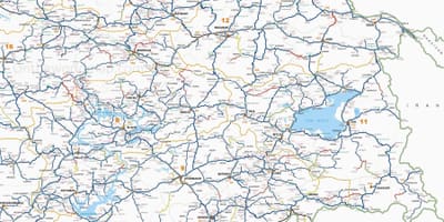 Подробная карта юга Турции