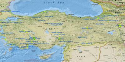 Карта Турции национальные парки